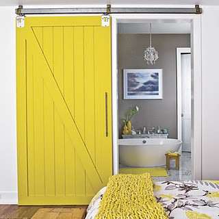 Stylish yellow doors
