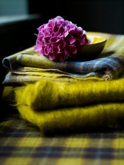 Chartreuse, and a little blue equals love