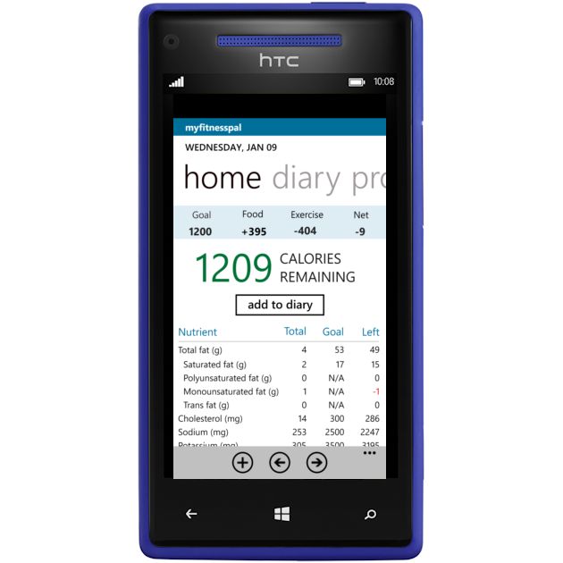 Top 4 fitness apps for your Windows8X phone