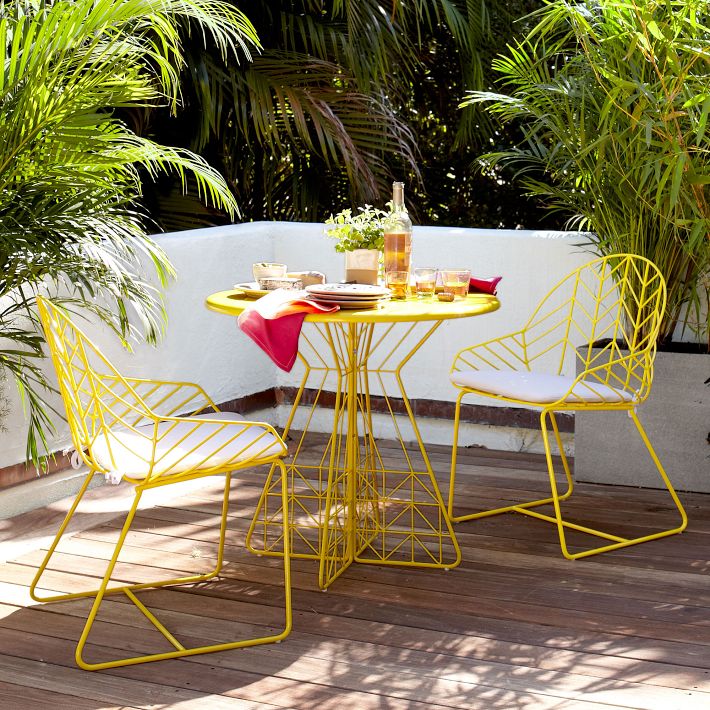 Colorful Outdoor Dining Bistro Tables
