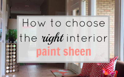 How to choose the right interior paint sheen