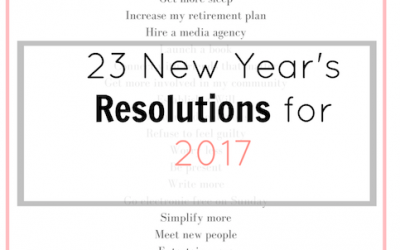 23 New Year’s Resolutions for 2017